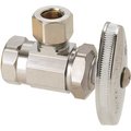 Brasscraft 3/8 in. FIP Inlet x 3/8 in. O.D. Compression Outlet Multi-Turn Angle Valve in Chrome OR15X C